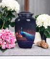 Classic Peacock Cremation Urn for Mom
