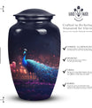 Classic Peacock Cremation Urn for Mom