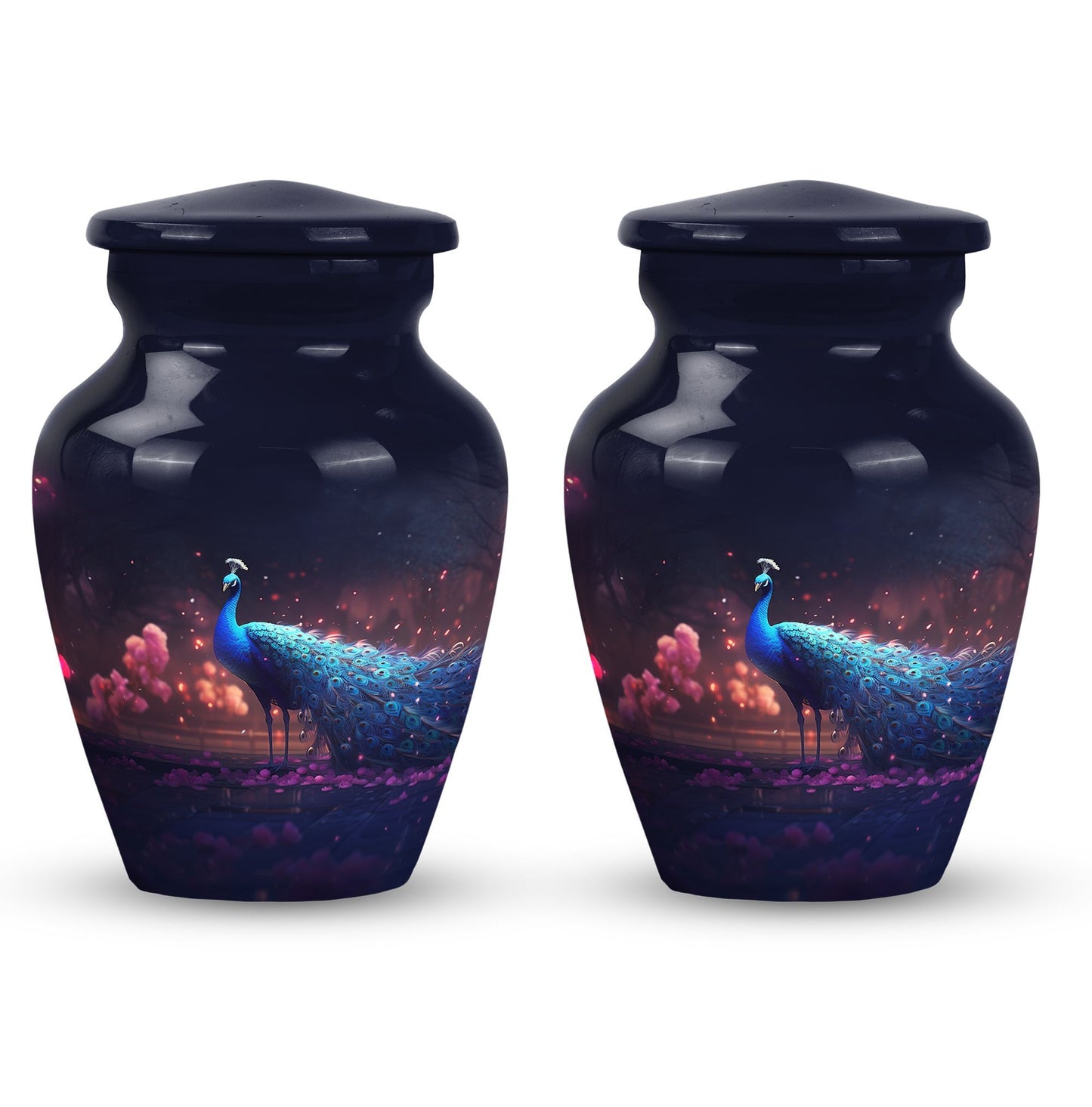 Classic Peacock Cremation Urn for Mom