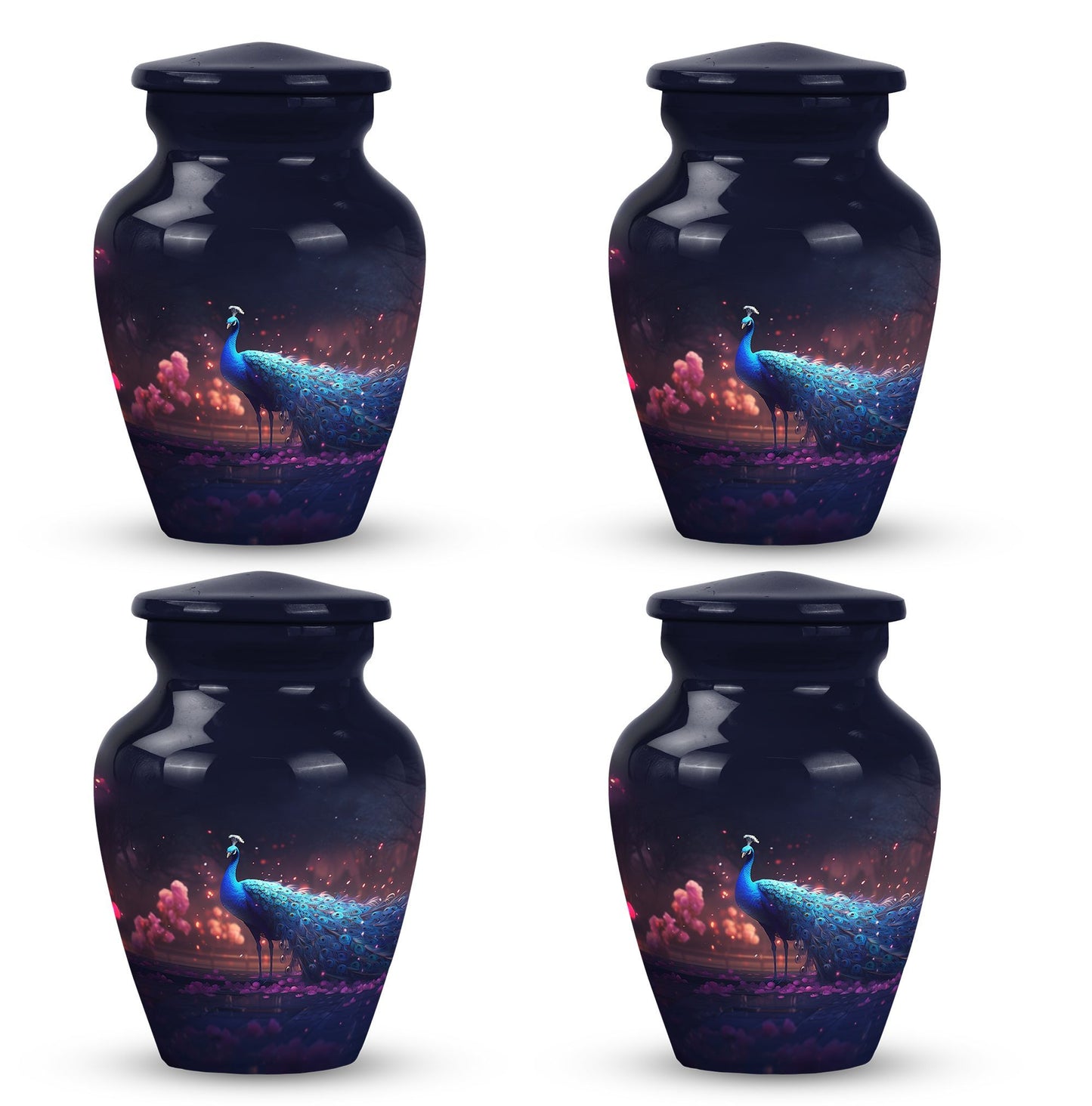 Classic Peacock Cremation Urn for Mom