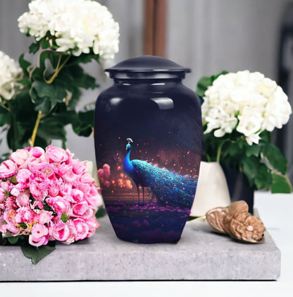 Classic Peacock Cremation Urn for Mom