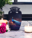 Classic Peacock Cremation Urn for Mom