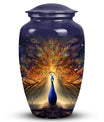 Peacock Urn for Human Ashes, Classic Design for Mother.