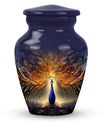 Peacock Urn for Human Ashes, Classic Design for Mother.