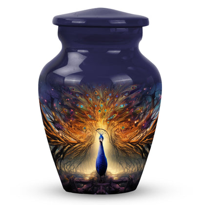 Peacock Urn for Human Ashes, Classic Design for Mother.