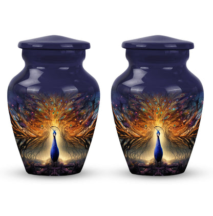 Peacock Urn for Human Ashes, Classic Design for Mother.