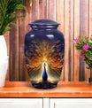 Peacock Urn for Human Ashes, Classic Design for Mother.