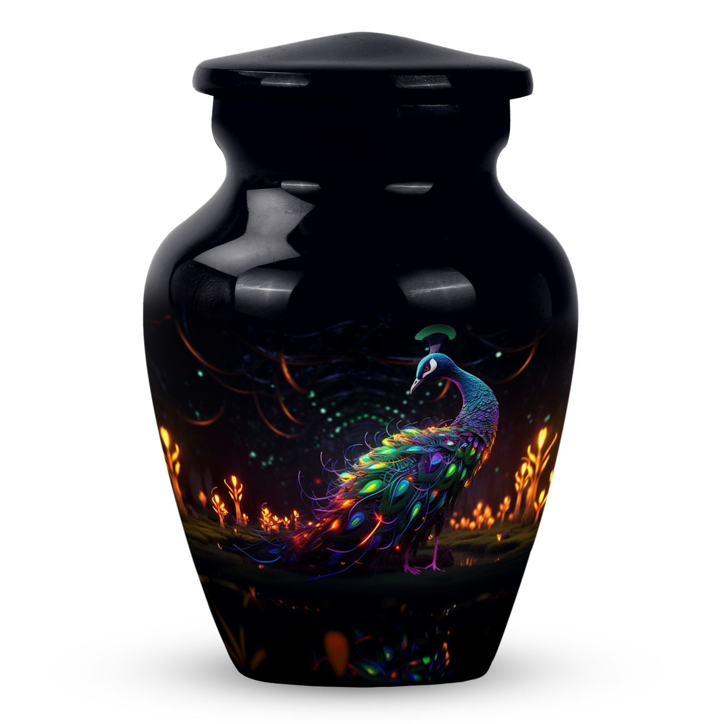 Aluminium Peacock Urn, classic design