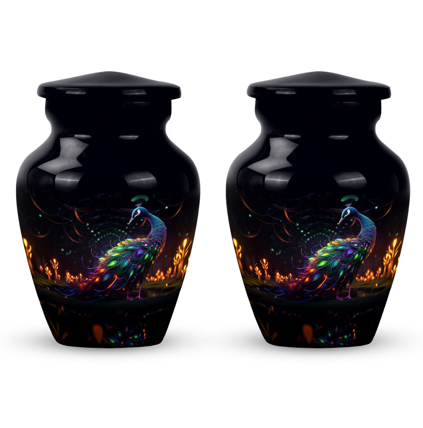 Aluminium Peacock Urn, classic design