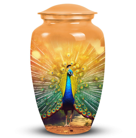 Large Classic Urn, Peacock Urns for Human Ashes.
