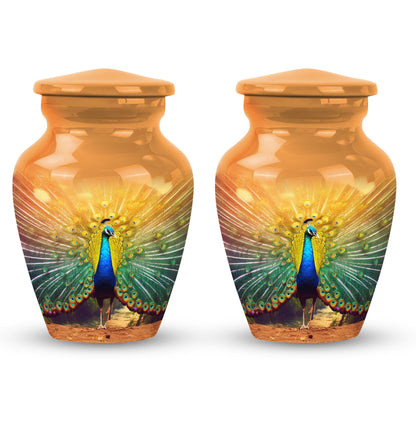 Large Classic Urn, Peacock Urns for Human Ashes.