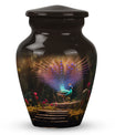 Peacock Urn for ashes classic design, personalization.