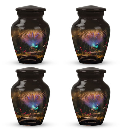 Peacock Urn for ashes classic design, personalization.