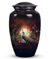 Classic 3-inch Peacock Memorial Urn made of Aluminium
