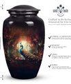 Classic 3-inch Peacock Memorial Urn made of Aluminium