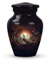 Classic 3-inch Peacock Memorial Urn made of Aluminium