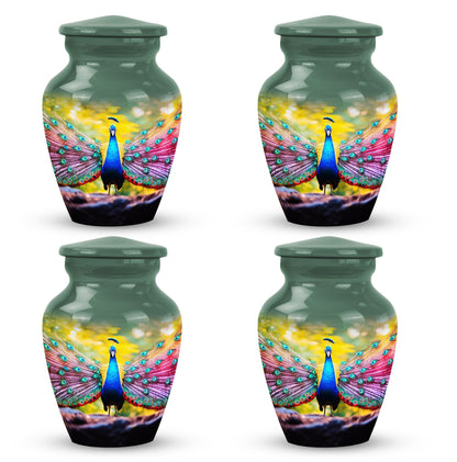 Classic Peacock Urn for Human Ashes, customizable.