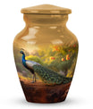 Classic Peacock Urn, a memorial gift for cremated ashes.