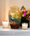 Classic Peacock Urn, a memorial gift for cremated ashes.