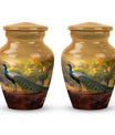 Classic Peacock Urn, a memorial gift for cremated ashes.