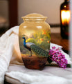 Classic Peacock Urn, a memorial gift for cremated ashes.