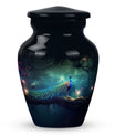 Classic peacock urn for cremation with personalized engraving