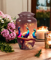 Peacock Cremation Urn in Aluminium