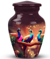 Peacock Cremation Urn in Aluminium