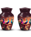 Peacock Cremation Urn in Aluminium