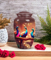 Peacock Cremation Urn in Aluminium