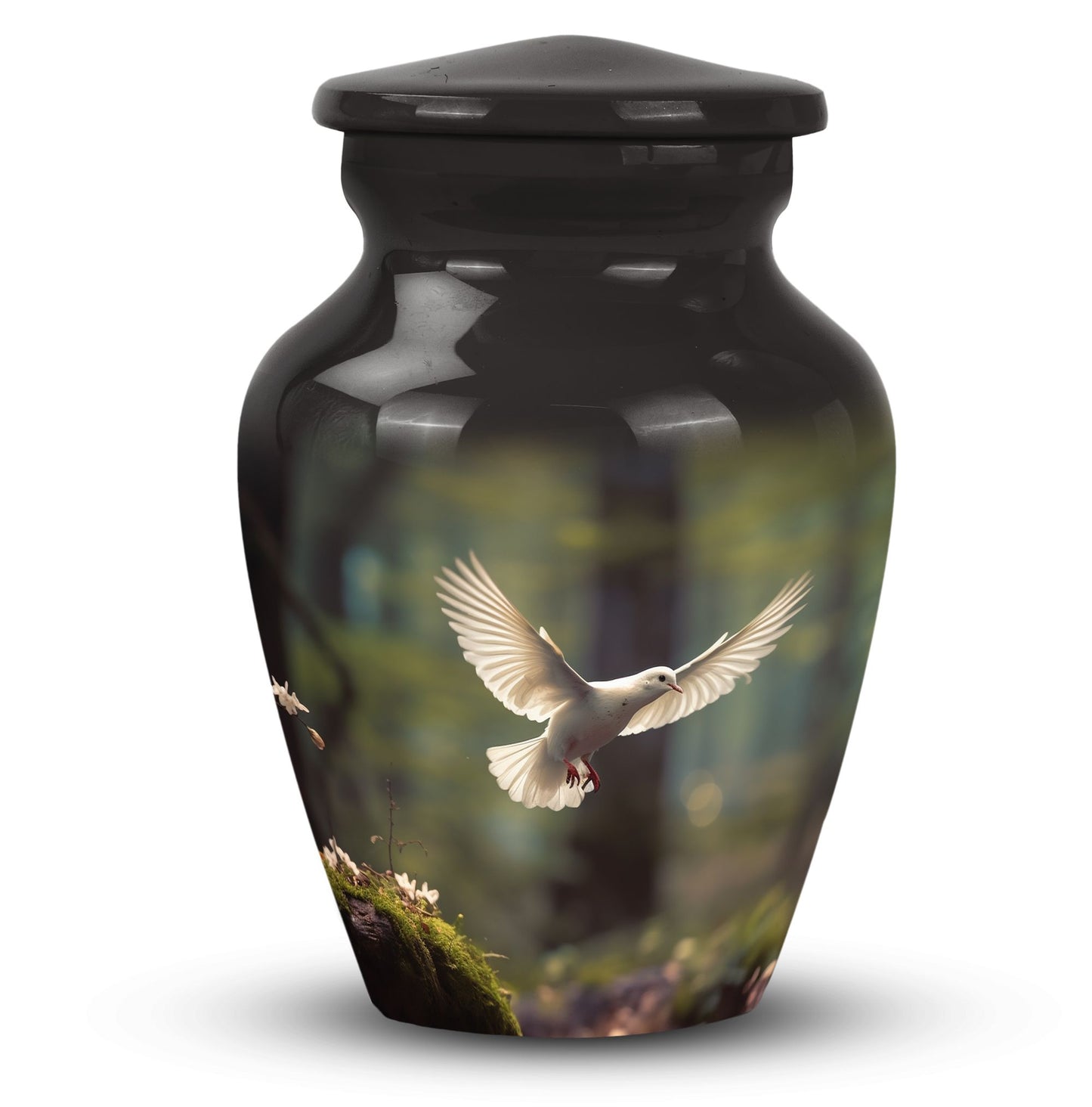 Large Classic Dove Flying Memorial Urn for Ashes
