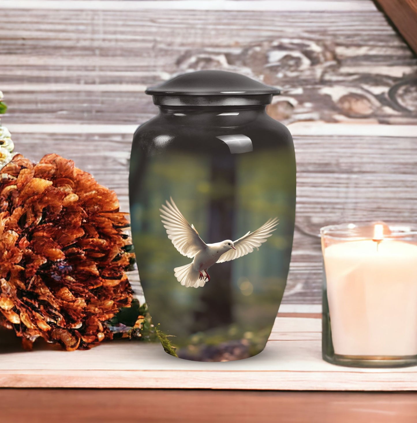 Large Classic Dove Flying Memorial Urn for Ashes