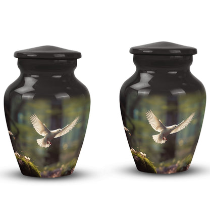 Large Classic Dove Flying Memorial Urn for Ashes