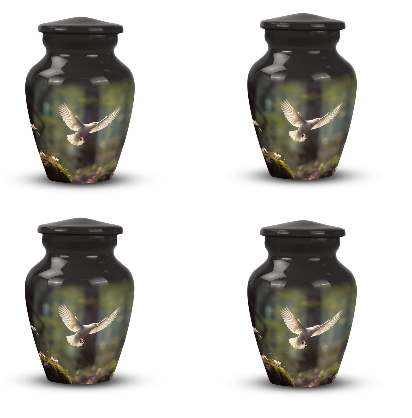 Large Classic Dove Flying Memorial Urn for Ashes