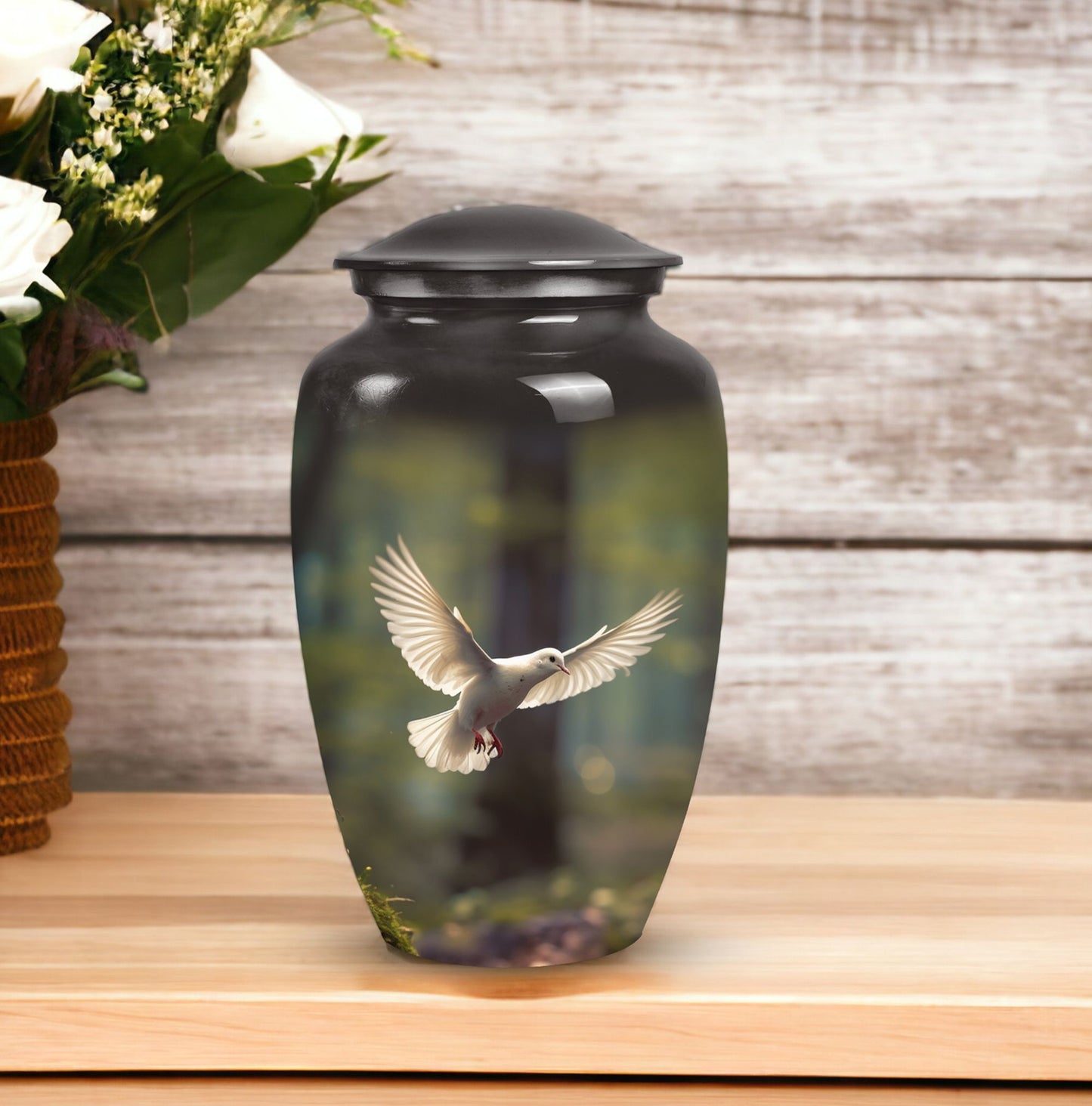 Large Classic Dove Flying Memorial Urn for Ashes