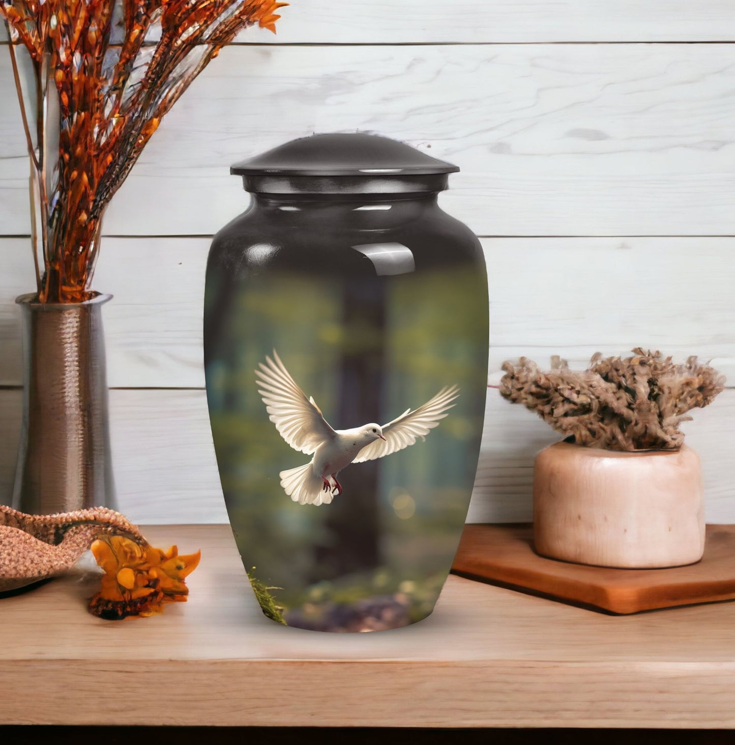 Large Classic Dove Flying Memorial Urn for Ashes