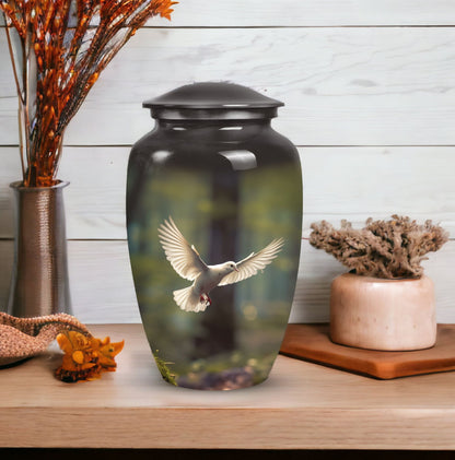 Large Classic Dove Flying Memorial Urn for Ashes