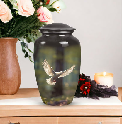 Large Classic Dove Flying Memorial Urn for Ashes