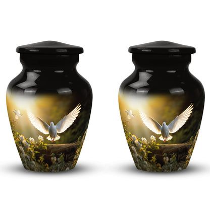 Classic Dove Urn for ashes, Large and Personalized Urn.
