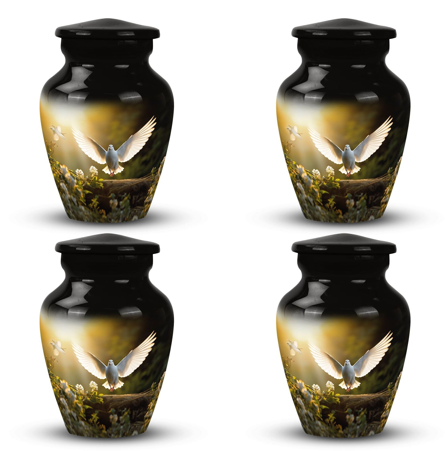 Classic Dove Urn for ashes, Large and Personalized Urn.