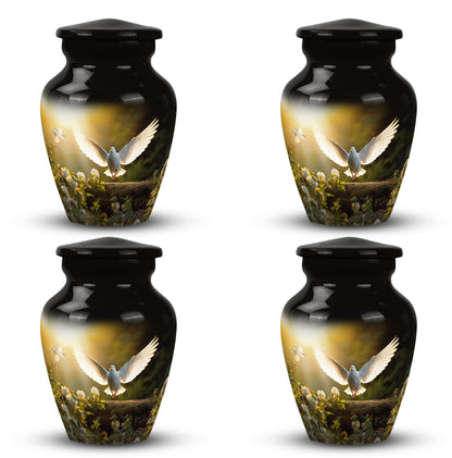 Classic Dove Urn for ashes, Large and Personalized Urn.