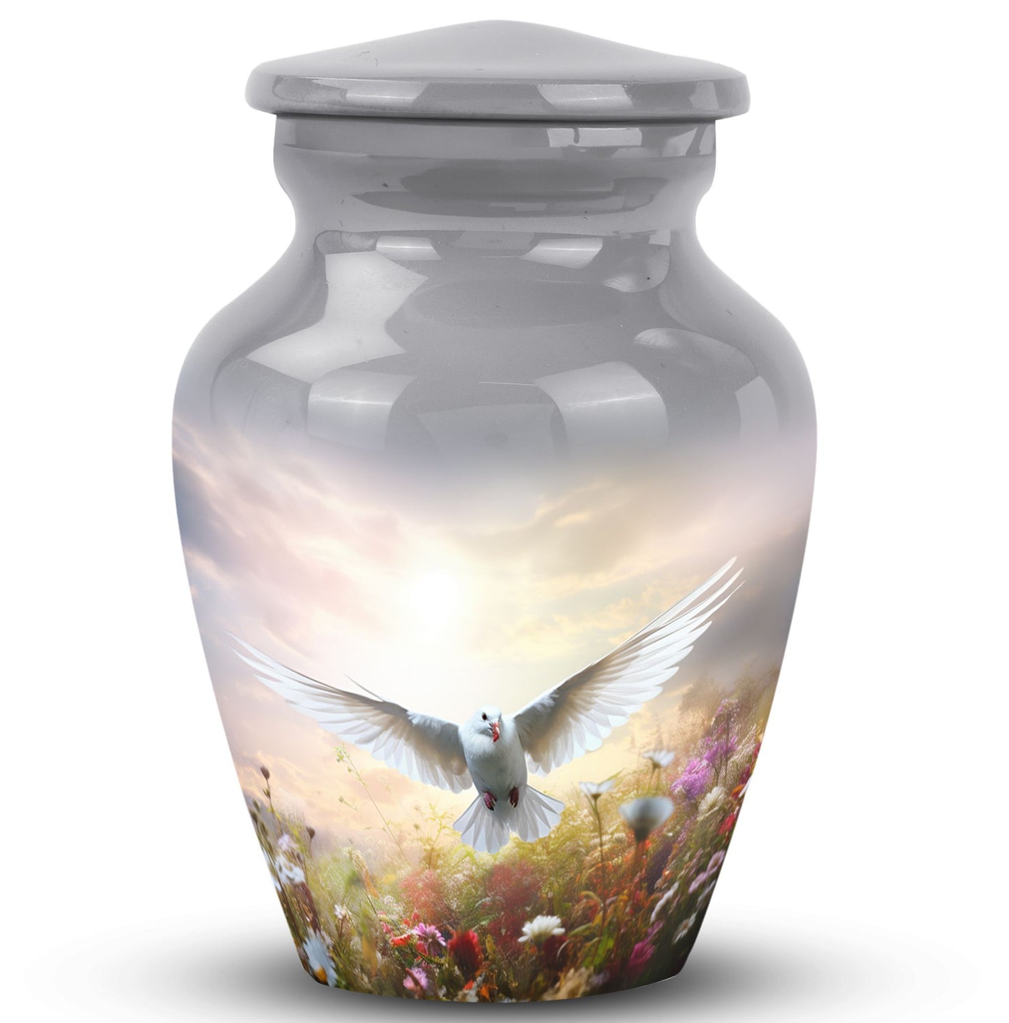 Classic Dove Urn for Ashes with Personalized Engraving.