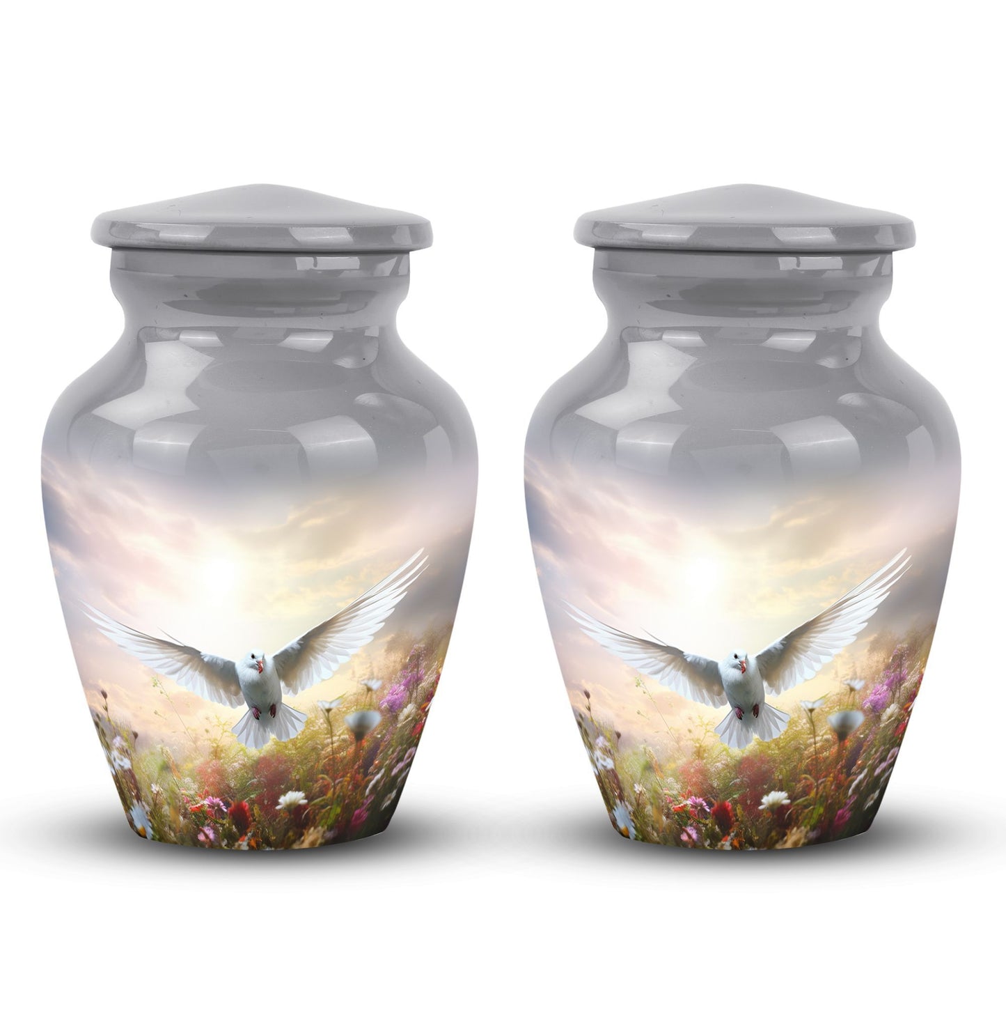 Classic Dove Urn for Ashes with Personalized Engraving.
