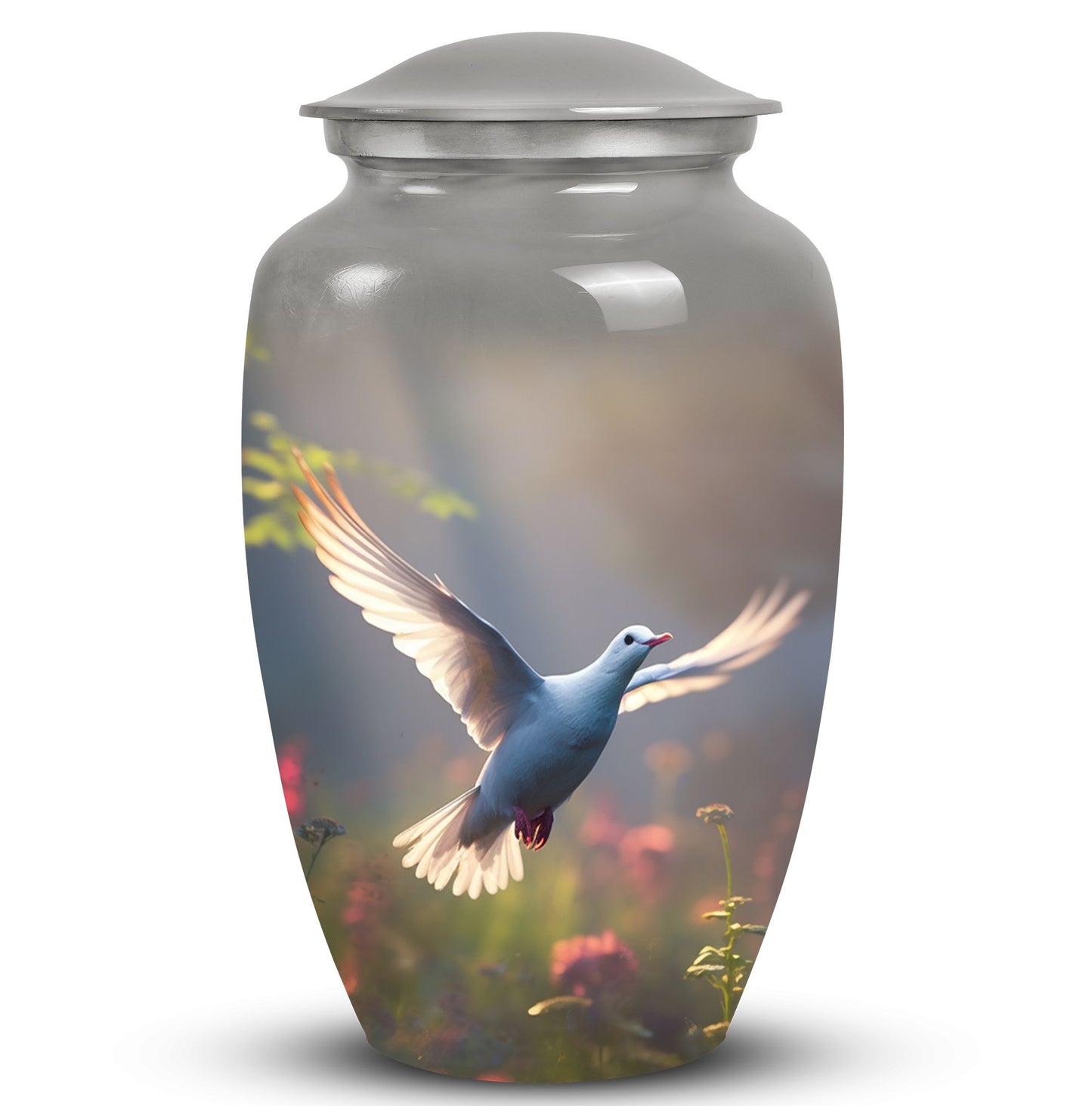 3-Inch Dove Urn, Classic design in Aluminium