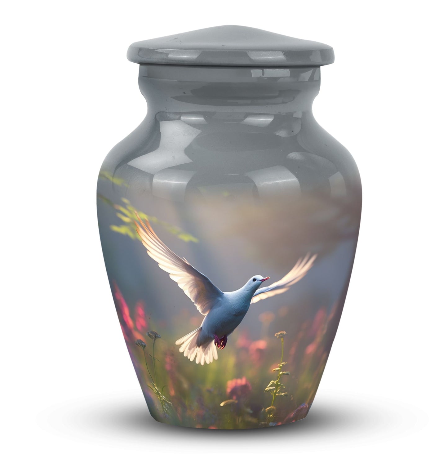 3-Inch Dove Urn, Classic design in Aluminium