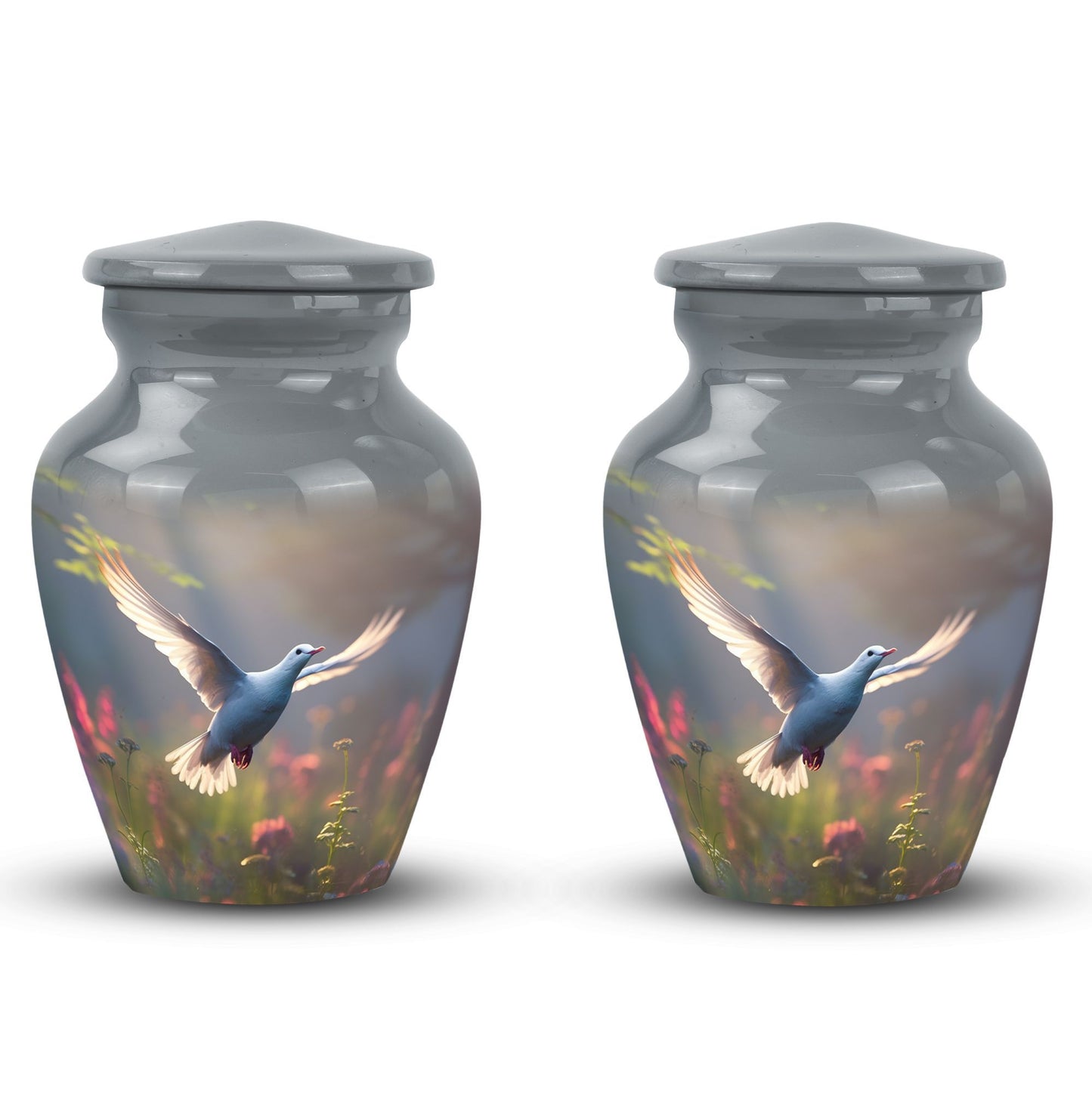 3-Inch Dove Urn, Classic design in Aluminium