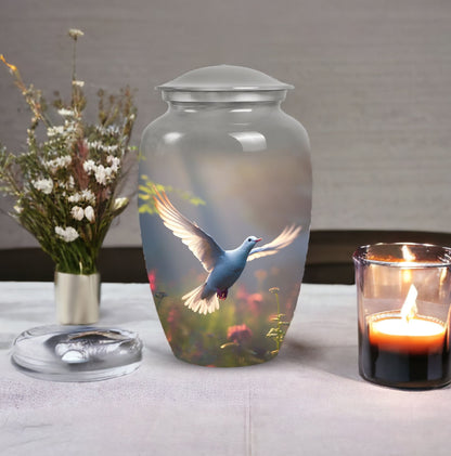 3-Inch Dove Urn, Classic design in Aluminium
