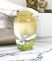 Eternal Peace Dove Urn, small aluminium urn for ashes.