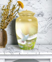 Eternal Peace Dove Urn, small aluminium urn for ashes.