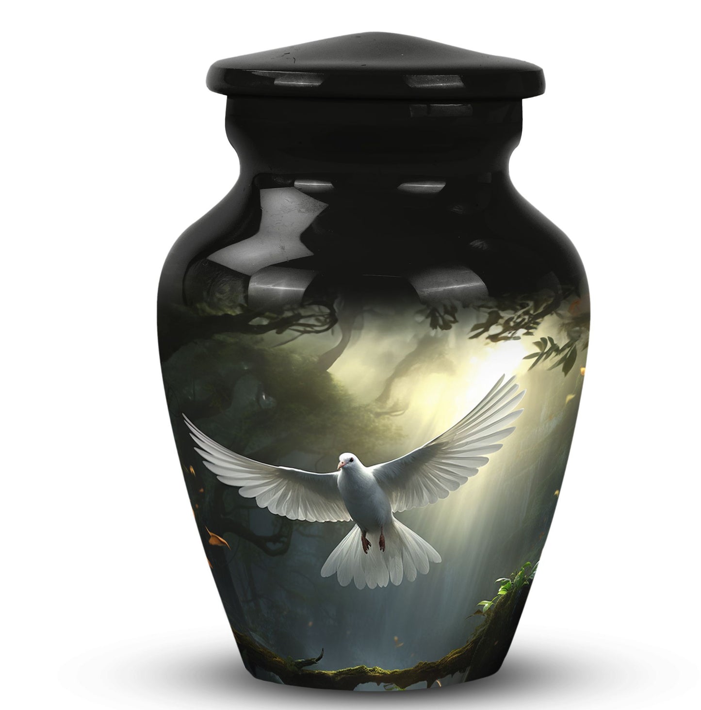 Personalized Dove Symbol of Hope Aluminium Cremation Urn